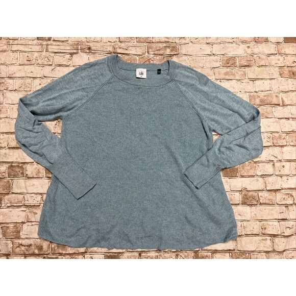 CAbi 5133 Womens Swing Sweater Size M Aqua Blue Pullover Lightweight LS - Picture 1 of 8